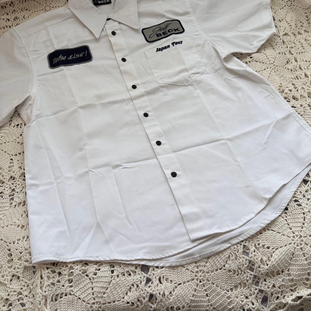 美品☆ジェフベック☆ワークシャツ☆1999年☆日本ツアー☆ツアーグッズ☆ホワイト