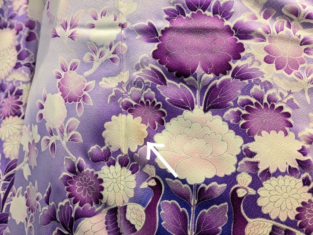 振袖フルセット 身丈155裄62 豪華振袖 暈し染め 銀彩 紫 逸品 成人式