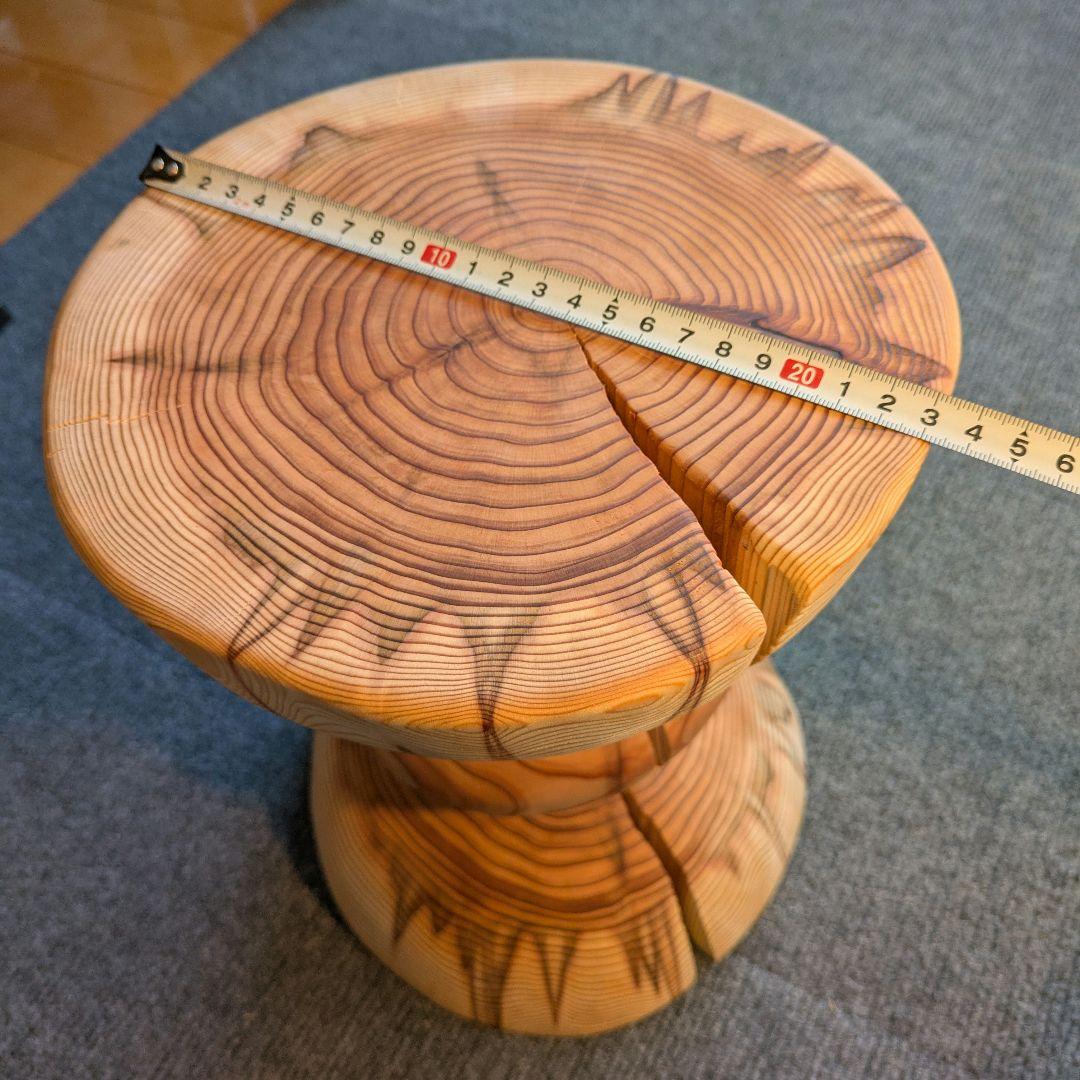 杉　希少　丸太　椅子　スツール　高さ約30.5㎝