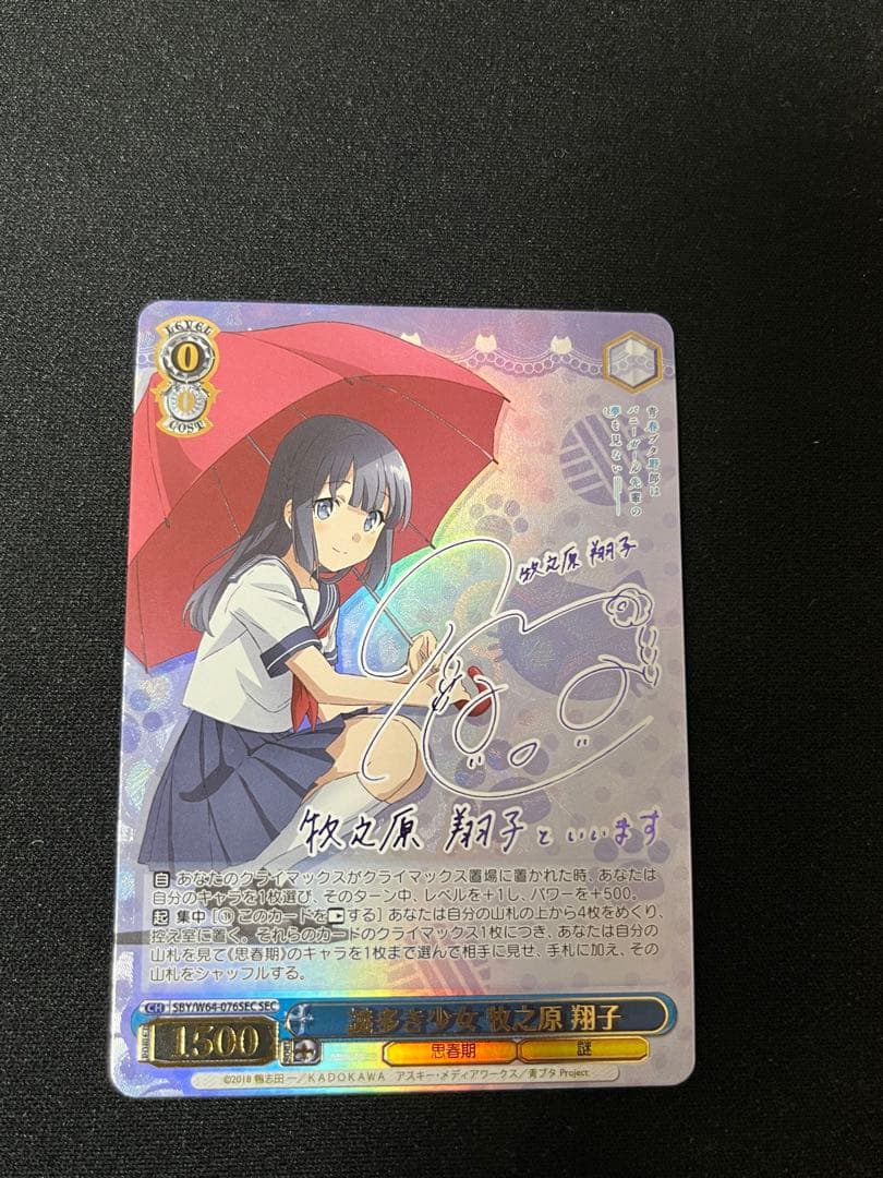 ヴァイスシュバルツ　青ブタ　牧之原翔子　sec