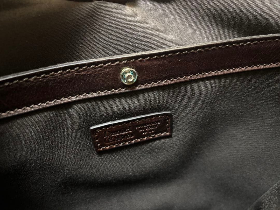 Daniel & Bob ブラックレザー ビジネスバッグ　ブラウン