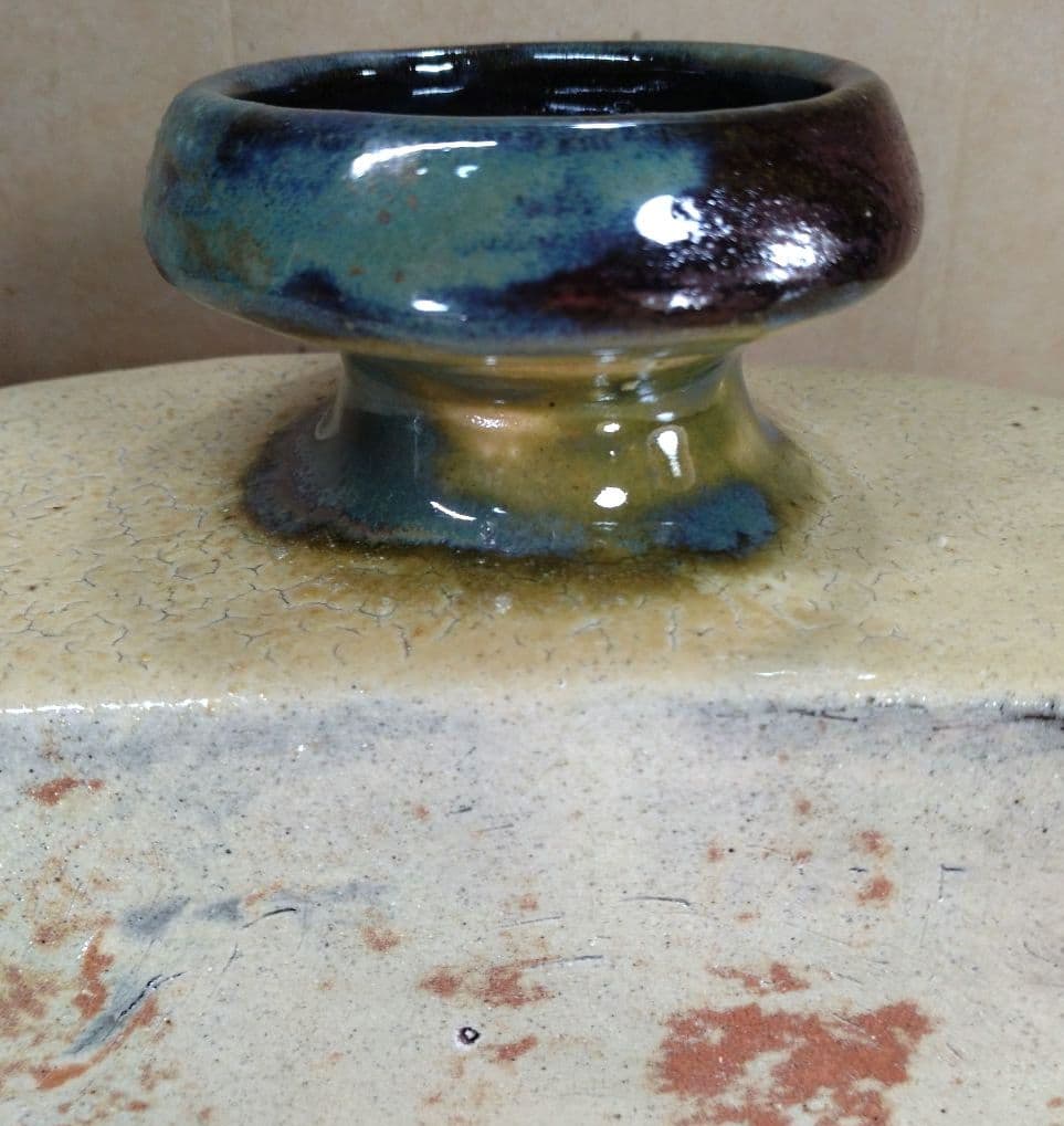 傑作【本物保証】金城次郎 魚紋抱瓶 共箱 栞 ｗ27㎝超 壷屋焼 人間国宝 美品