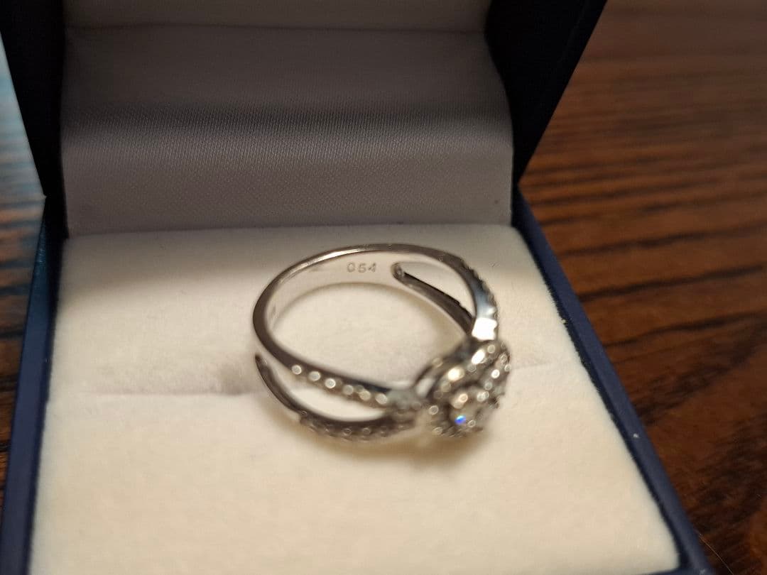 【Min様】K18WG 0.54ct 12号 ハートモチーフ ダイヤモンドリング