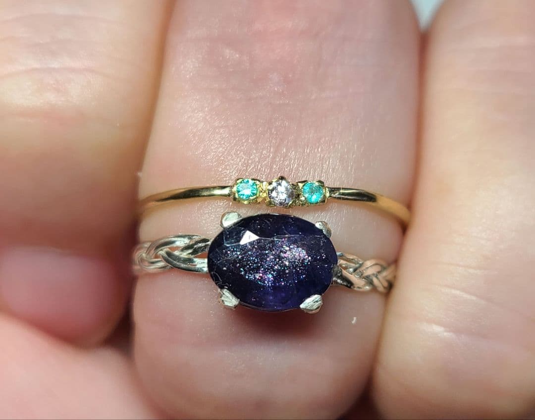 限定1本★アーガイルピンクダイヤモンドバターリャパライバトルマリン18金リング★