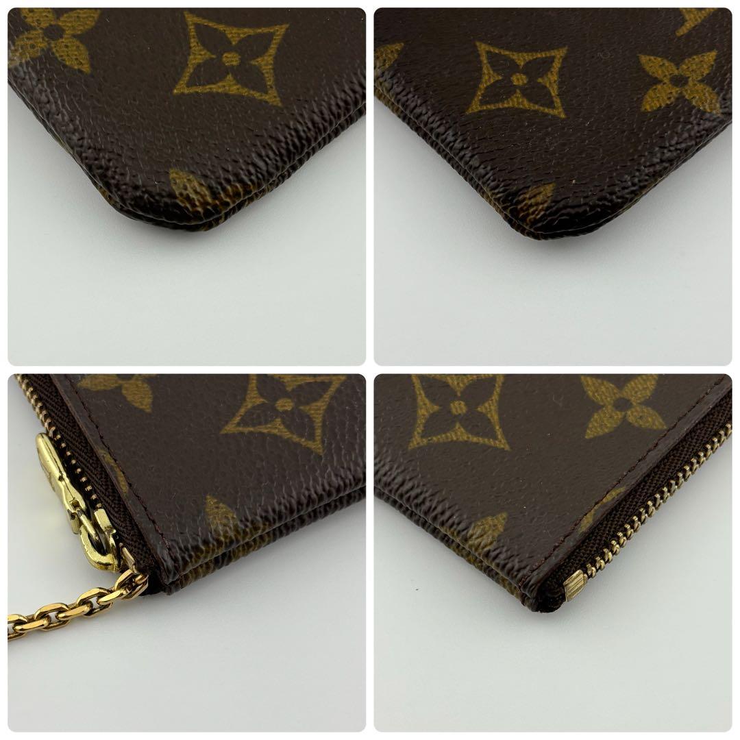 【美品】ルイヴィトン　ポシェット・クレ　モノグラム　ケース　ブラウン　茶