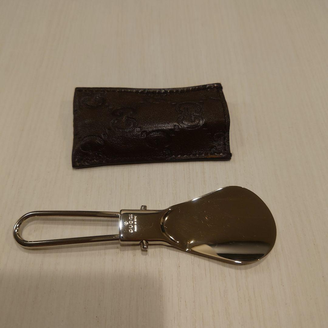 GUCCI グッチ　携帯用　靴べら（シューホーン）　 レザーケース付き