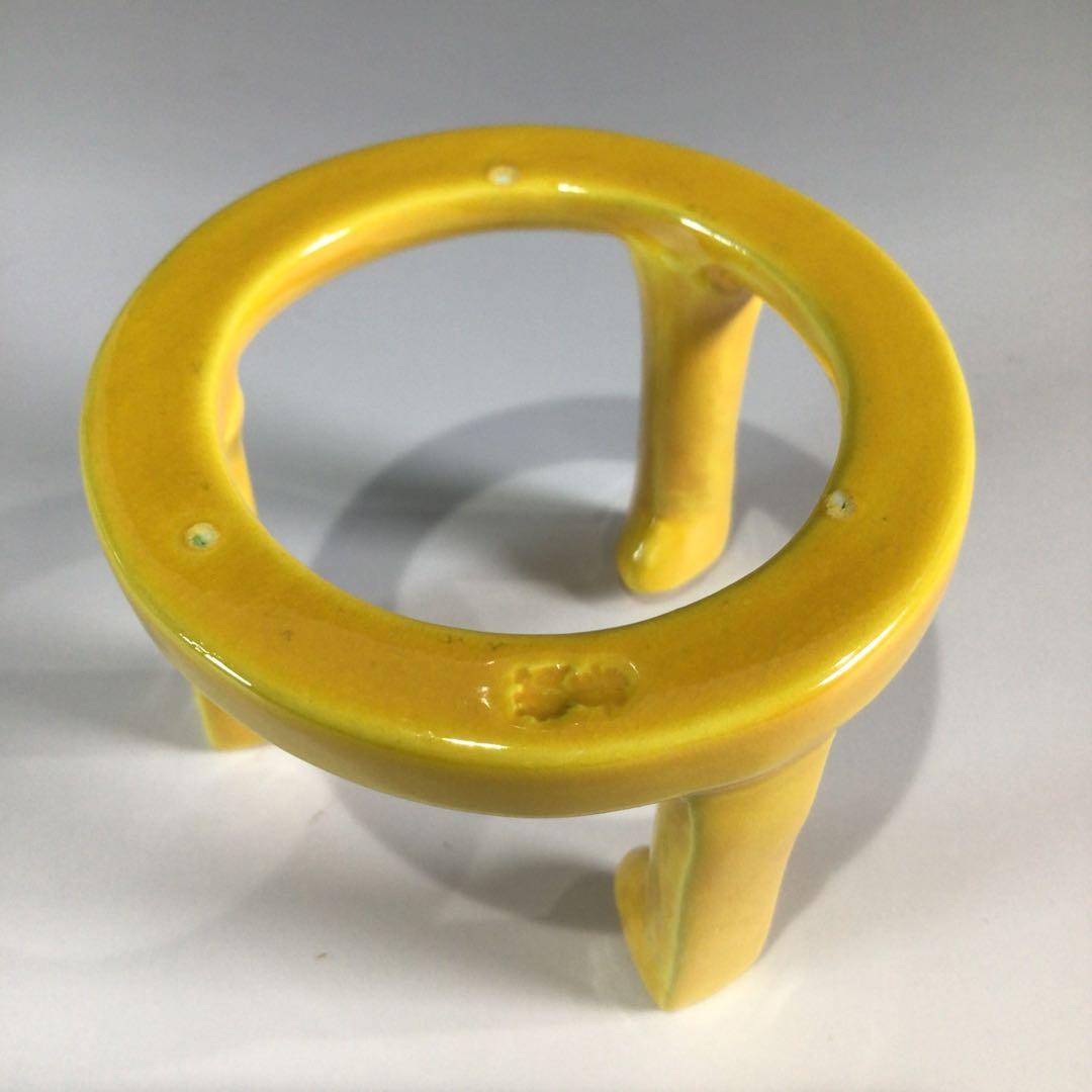 Ｐ４４２　七種蓋置　『鳴滝窯　橋本城岳造』『交趾釉』　共箱　茶道具