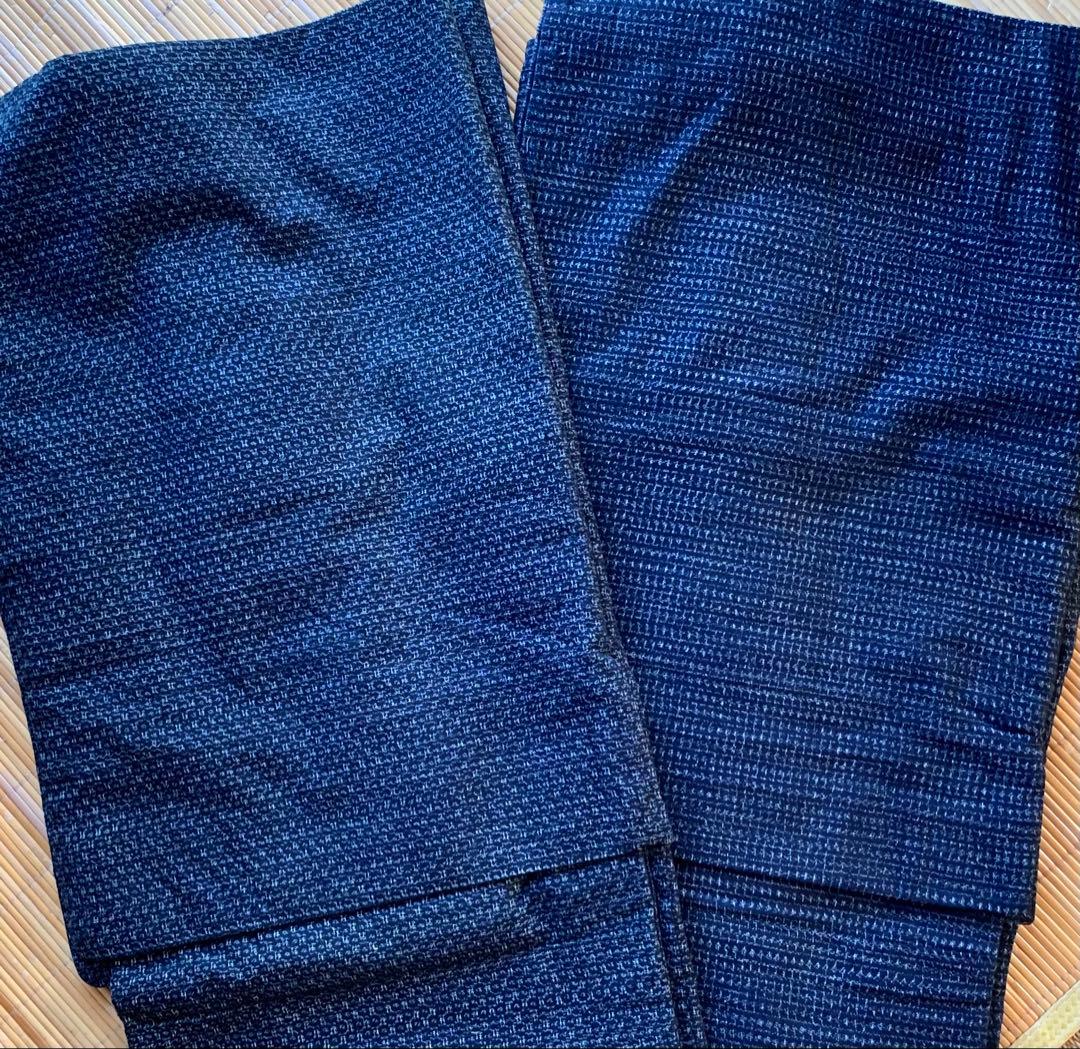藍染　古布　絣　長着　木綿　上等