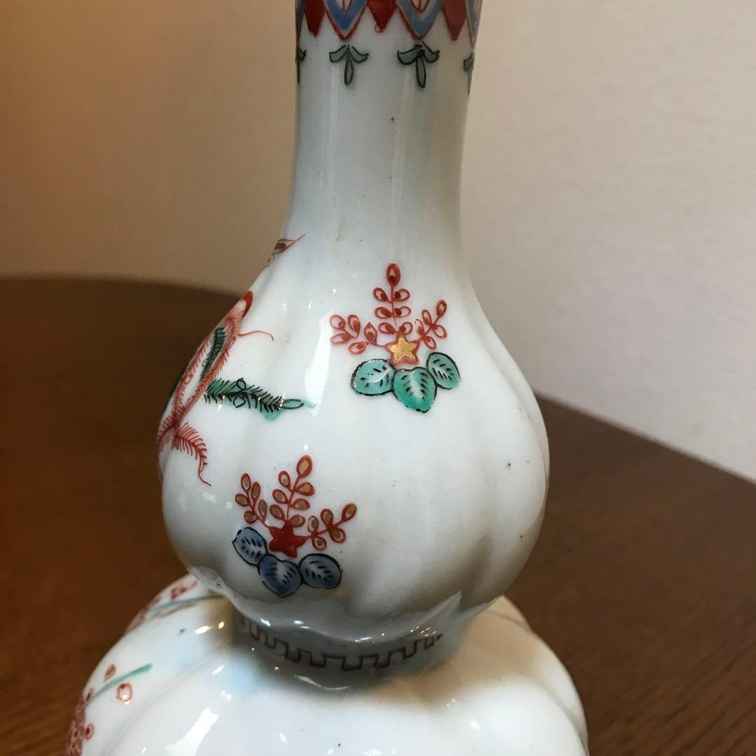 柿右衛門様式　古伊万里　有田焼　徳利　瓢型19cm