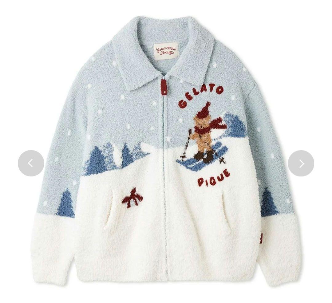 gelato pique【HOLIDAY】スキーベアジャガードカーディガン