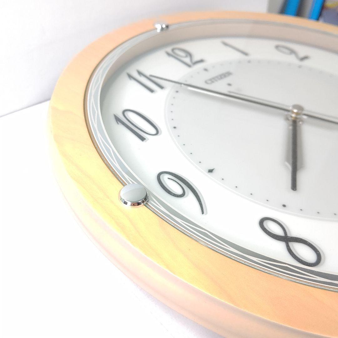 美品　シチズン　リズム　電波　ソーラー　掛け時計　サイレント秒針　クロック