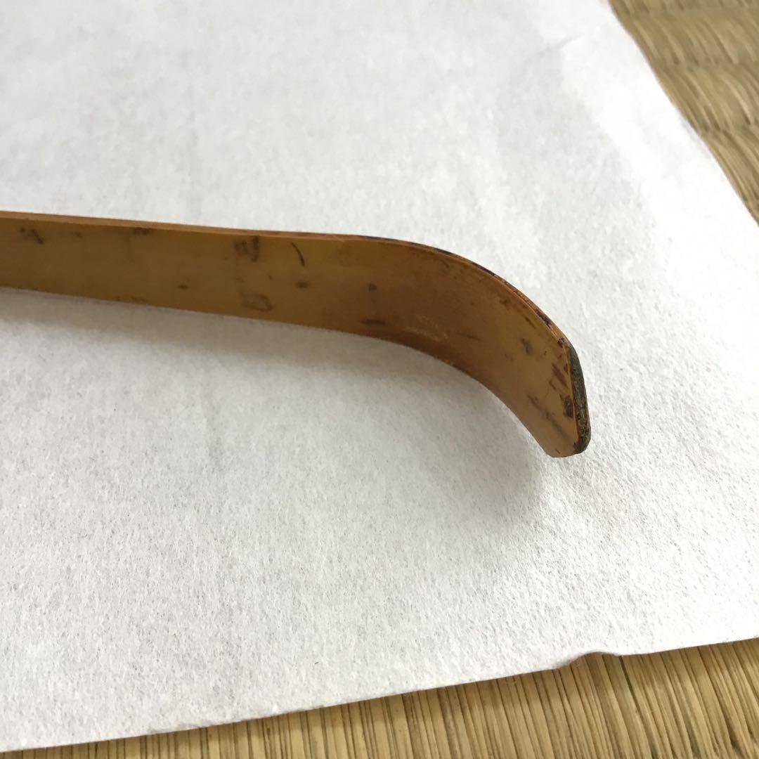 茶道具　茶杓　銘　神垣　熱田神宮宮司書付　三十本之内　共筒　共箱　S55CS