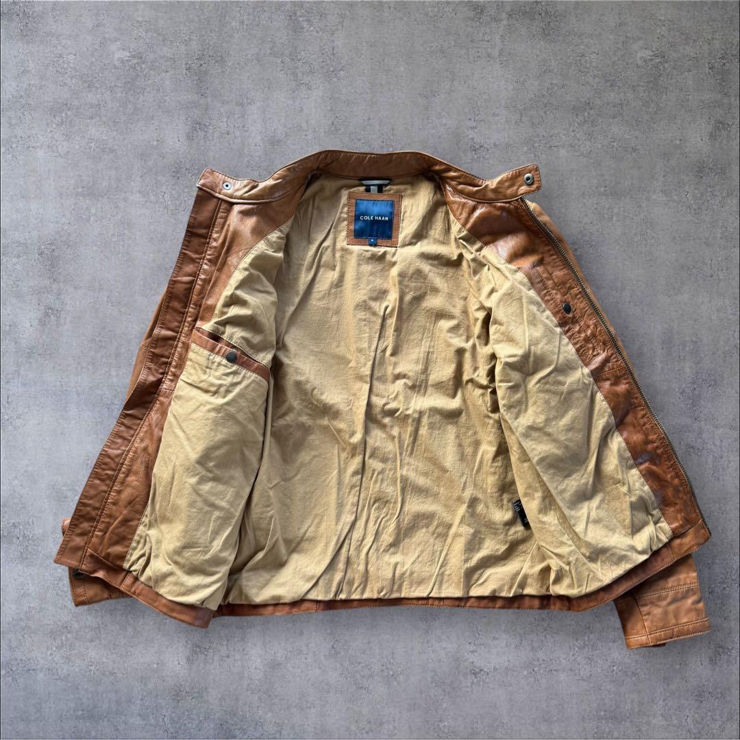 COLE HAAN コールハーン　ゴートスキン M ブラウン　ライダースY2K