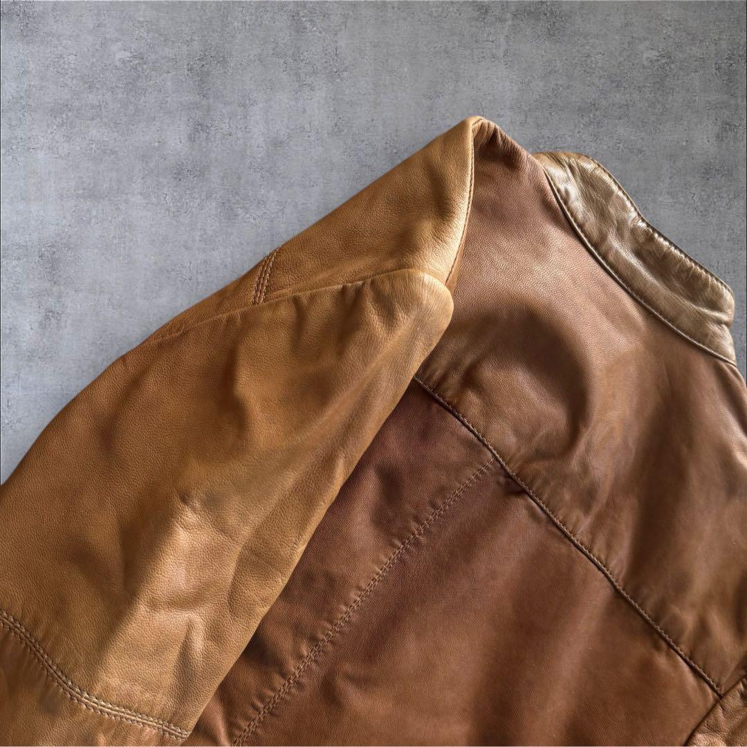 COLE HAAN コールハーン　ゴートスキン M ブラウン　ライダースY2K