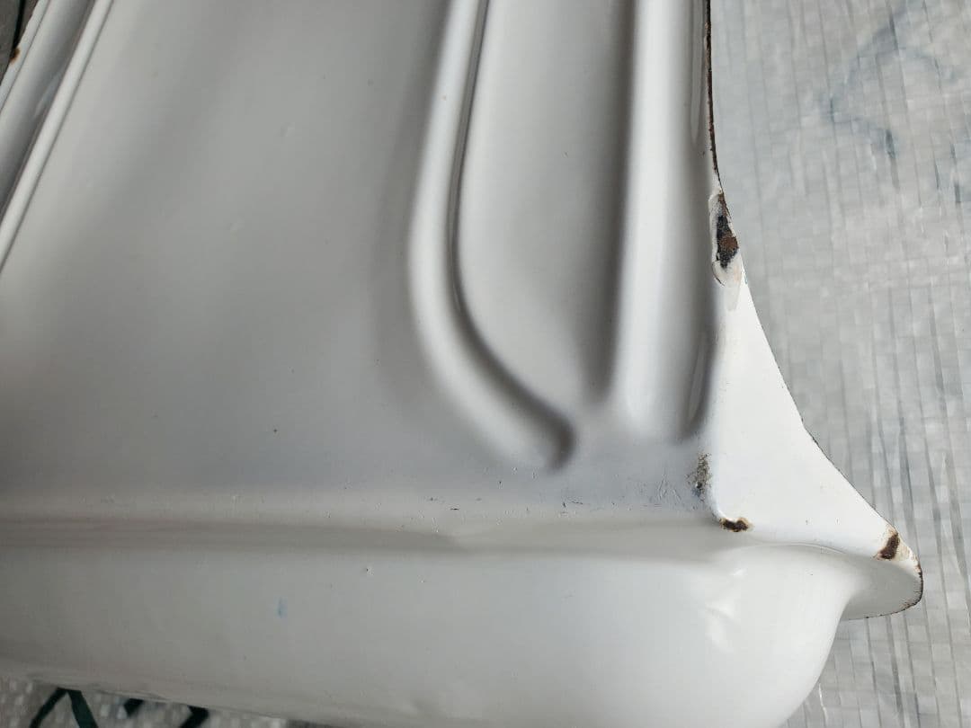 フランス　アンティーク　ホーロー　レードルラック　BB社　ローズガーランド