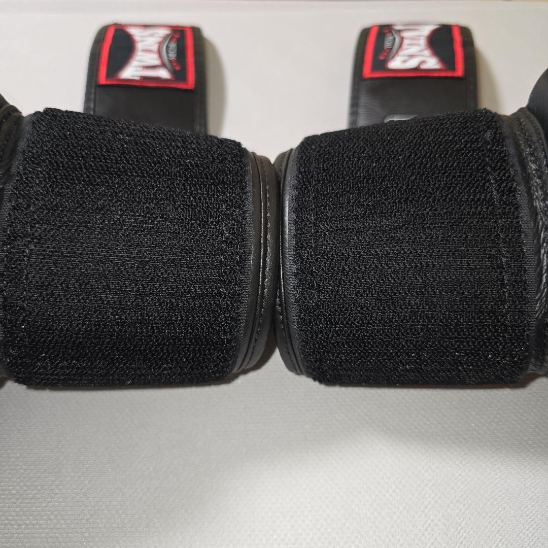 本革 TWINS ボクシンググローブ 14oz 黒 【バンテージ付き】