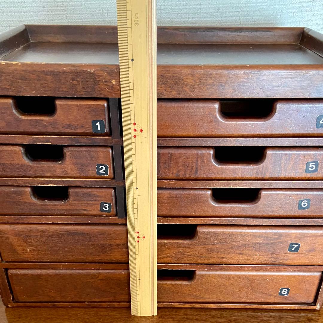 豊岡クラフト 文具シェルフL 木製 小物入れ 森林楽　昭和レトロ