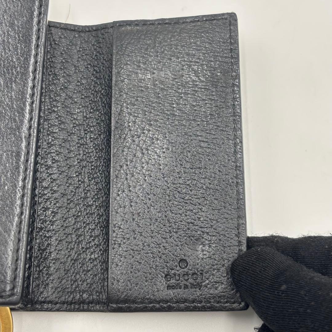 GUCCI グッチ マーモントGG レザー 6連 キーケース 鍵入れ ブラック