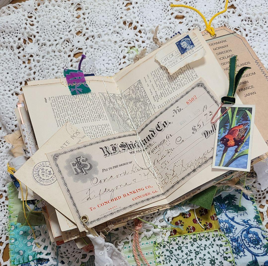 タズちゃん様　junkjournal　ジャンクジャーナル　パッチワーク