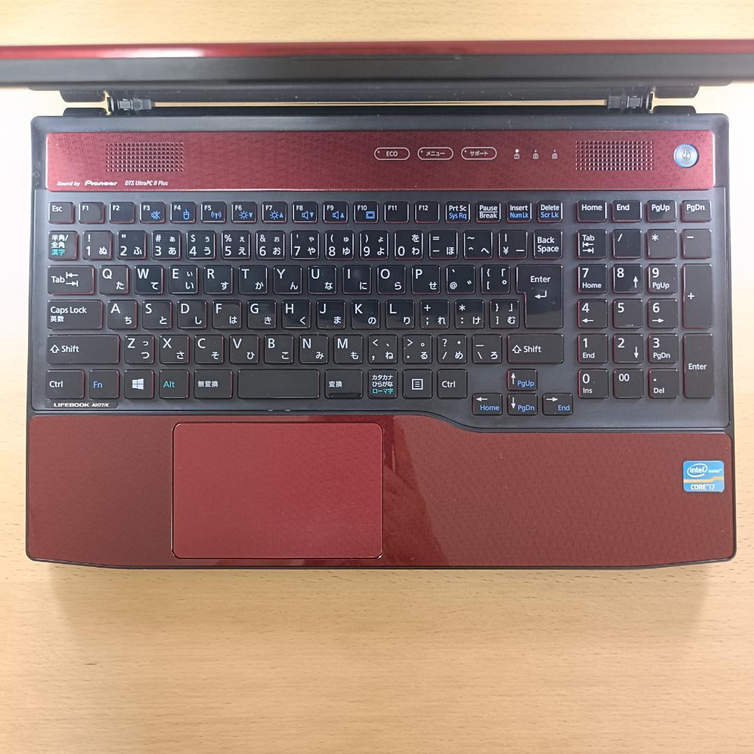 Windows11 Core i7 ノートPC SSD メモリ8GB 富士通 赤