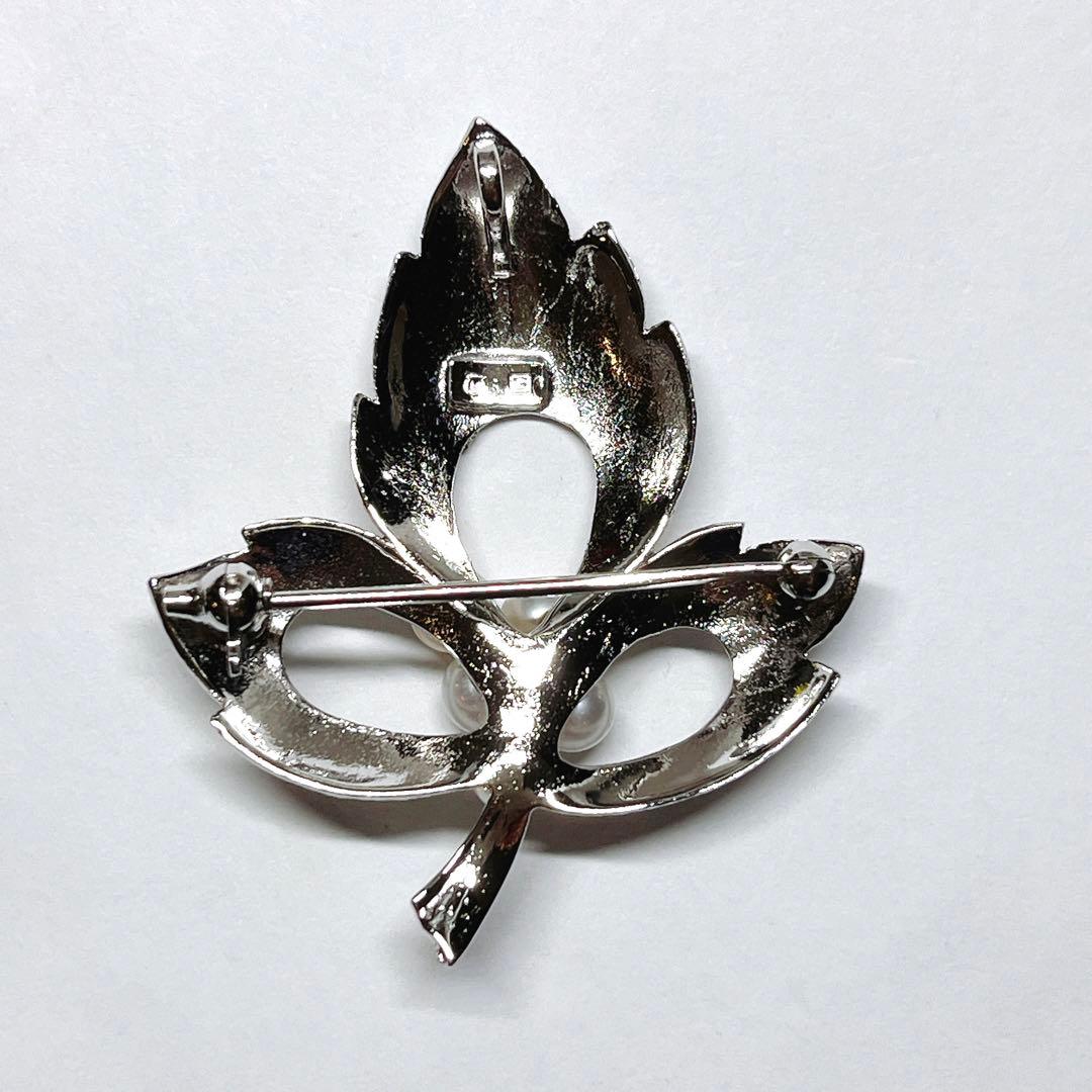 美品✨MIKIMOTO ミキモト パール　ブローチ　ネックレス　リーフ