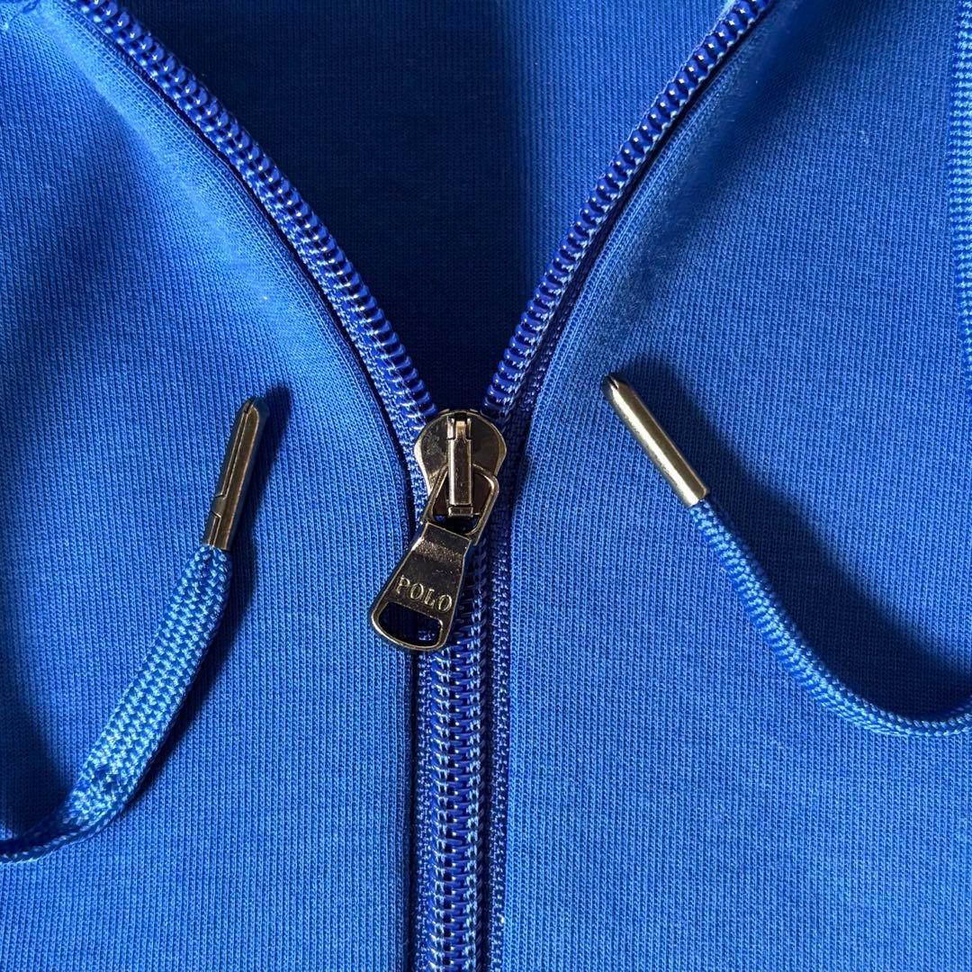 大谷様　ポロラルフローレン　パーカー　フード　ジップ　ポニー刺繍　青　ブルー