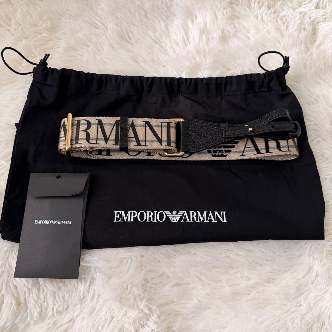 ✨極美品 EMPORIO ARMANI ショルダーバッグ レザー ブラック