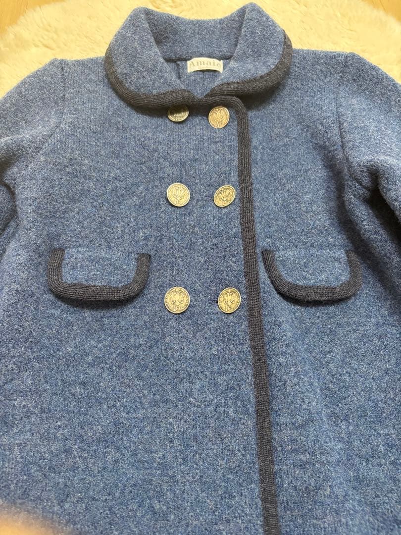 美品　Amaia Kid アマイアキッズ　ウールコート　8