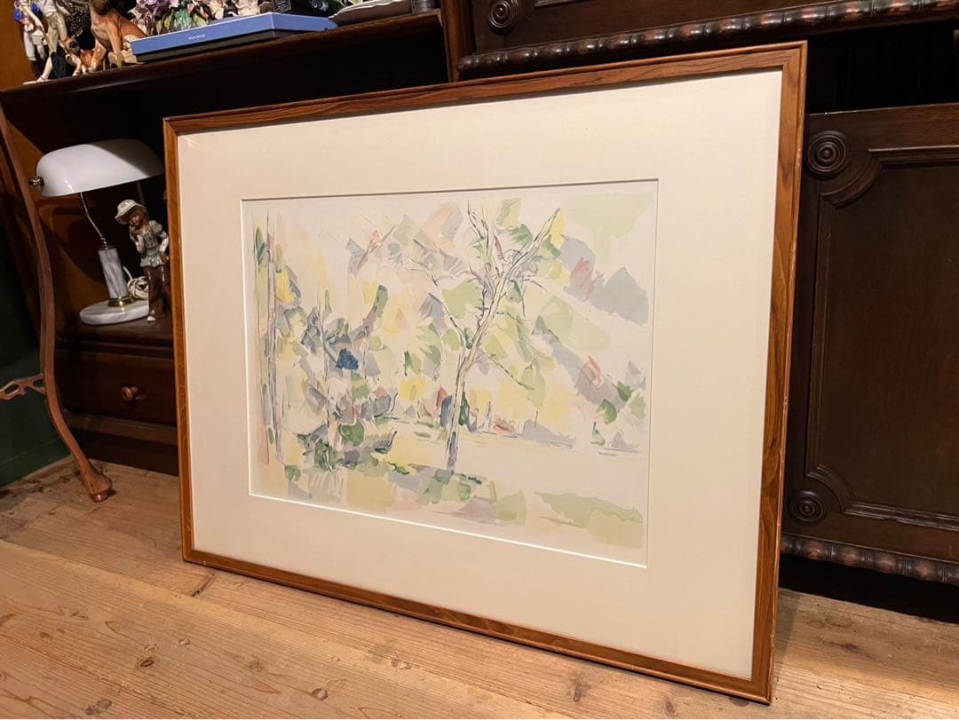 ポール•セザンヌ リトグラフ アート 絵画 インテリア 額縁