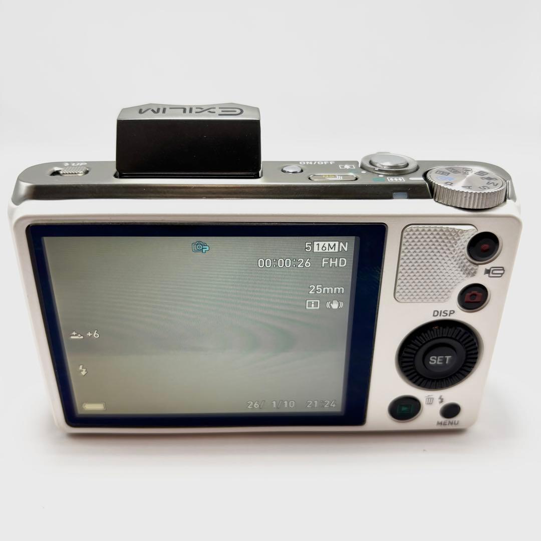 【美品】 CASIO EXILIM EX-ZR800 ホワイト デジタルカメラ