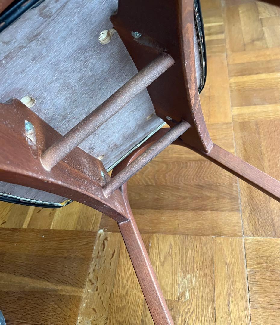 秋田木工 スツール 黒 2脚