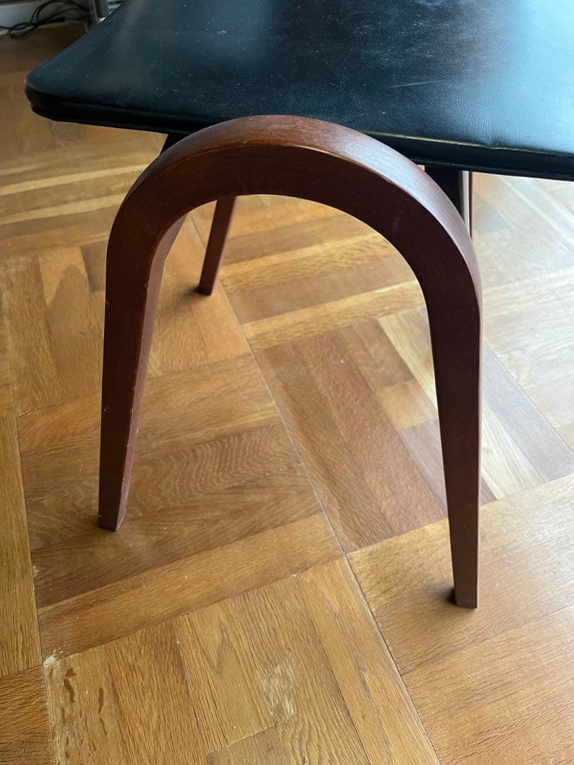 秋田木工 スツール 黒 2脚