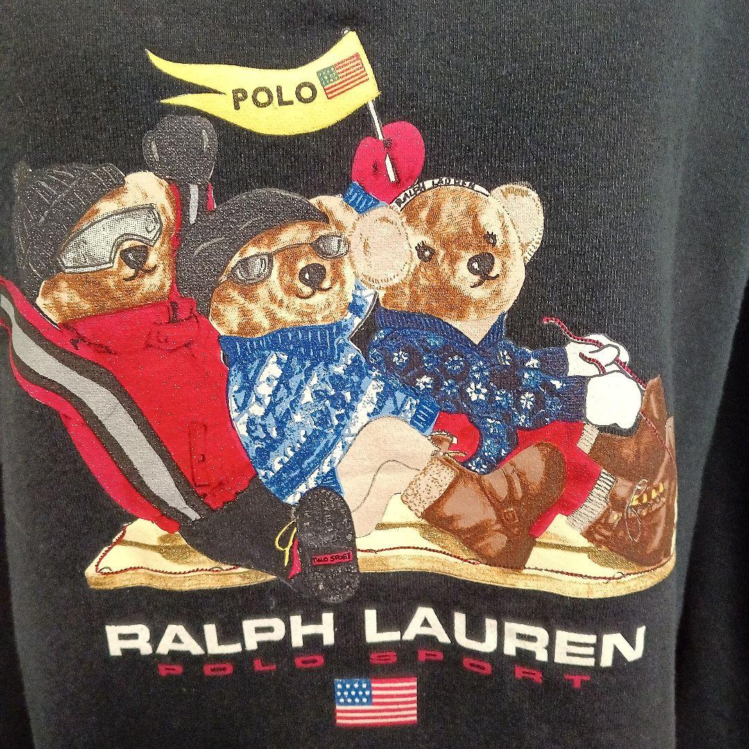 美品ラルフローレン♡ポロ♡ベアー♡ブラック♡160サイズ♡女性にも