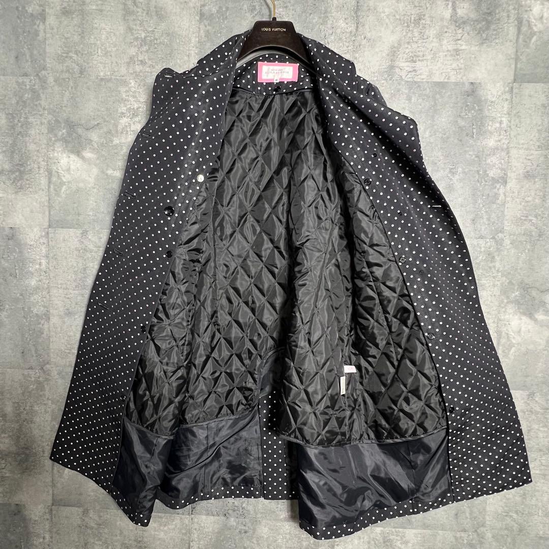 ALMA EN ROSE 森英恵　2ウエイコート　ドット刺繍　サイズ40極美品