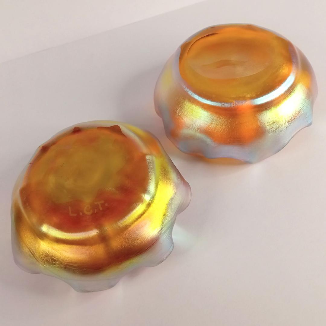 ルイスCティファニー ソルトセラー ファブリルガラス 2つセットq78