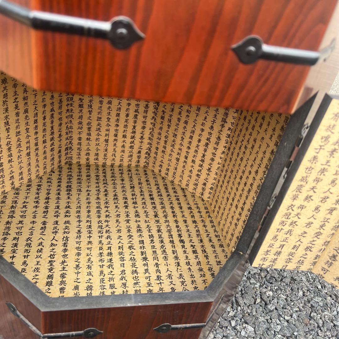 希少　アンティーク　李朝家具　八角箱　帽子入れ 収納箱　韓国美術