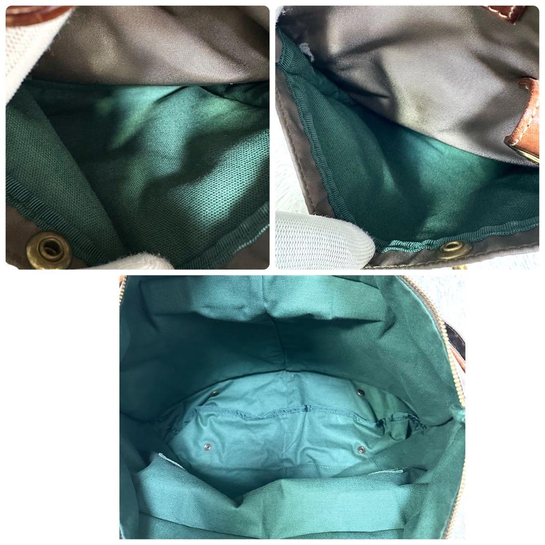 【大容量 A4 PC収納✨】フェリージ ヘルメットバック カーキ 本革 ビジネス