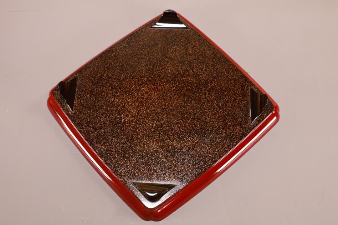 BJ062 木製漆器　萩野月蒔絵　吸物盆　吸物膳　十客　絵違い　図替わり　共箱