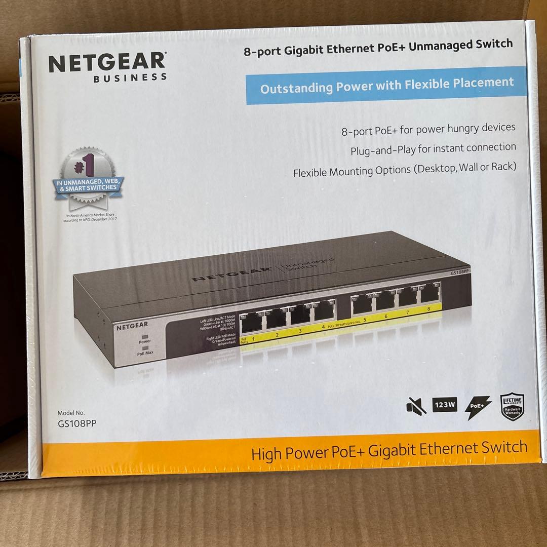 NETGEAR GS108PP 8ポートスイッチ　5個
