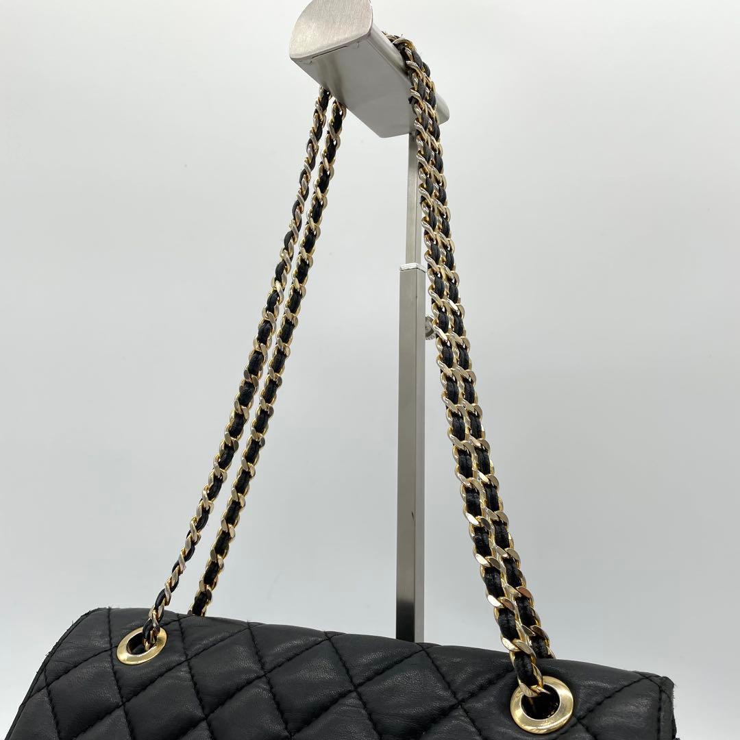 【美品】ジバンシー　ショルダーバッグ　ダブルチェーン　キルティング　レザー　黒