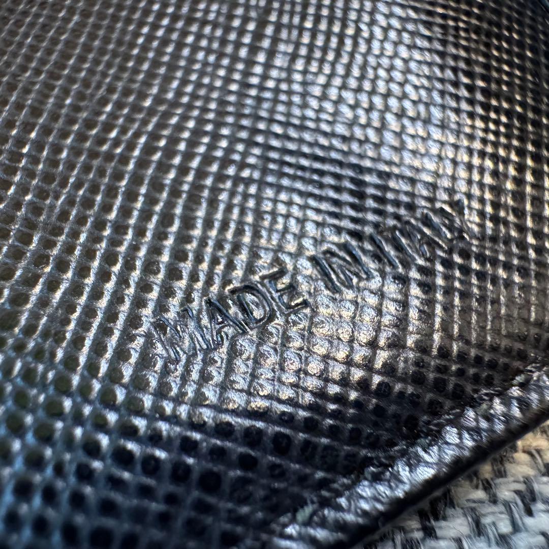 PRADA プラダ テスート ナイロン コンパクトウォレット ブラック