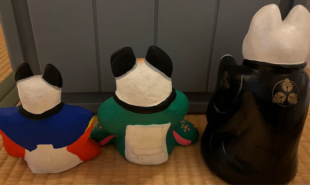 郷土玩具　つつみ人形　招き猫　まねきねこ　3点セット