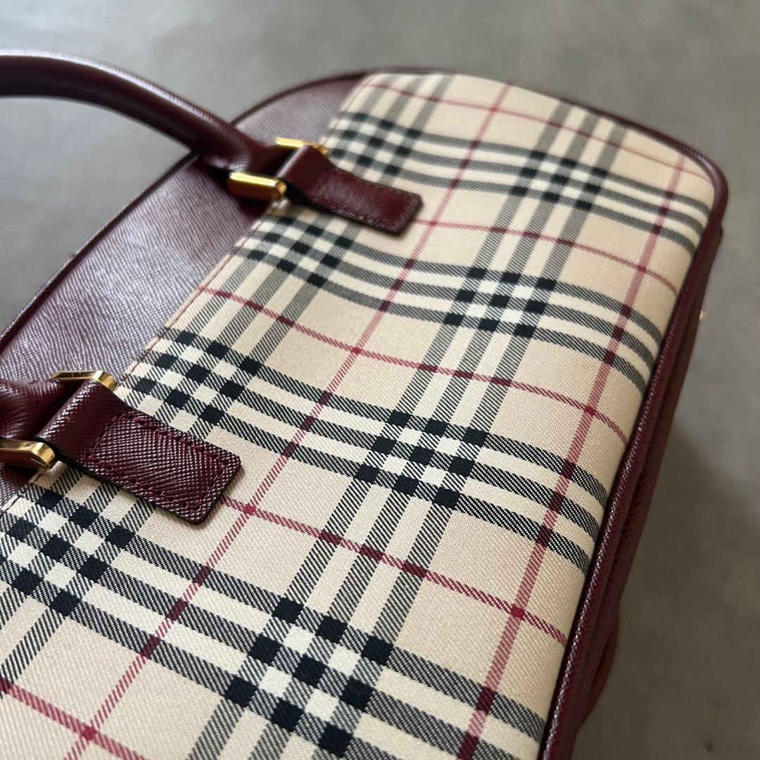 【未使用】 BURBERRY バーバリー ノバチェック ハンド バッグ ボストン