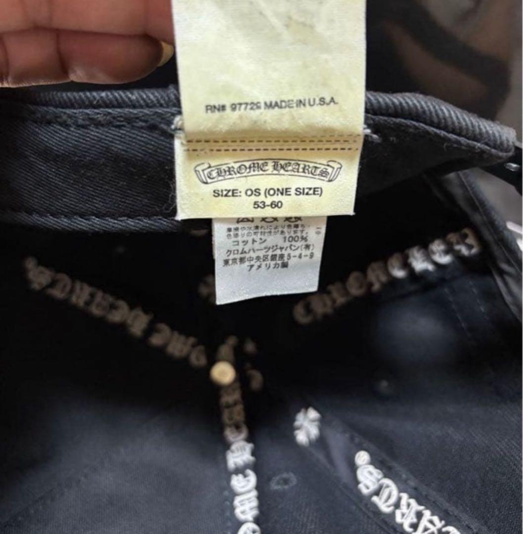 【国内正規品】クロムハーツキャップ　バーティカルロゴ　正規品　ブラック