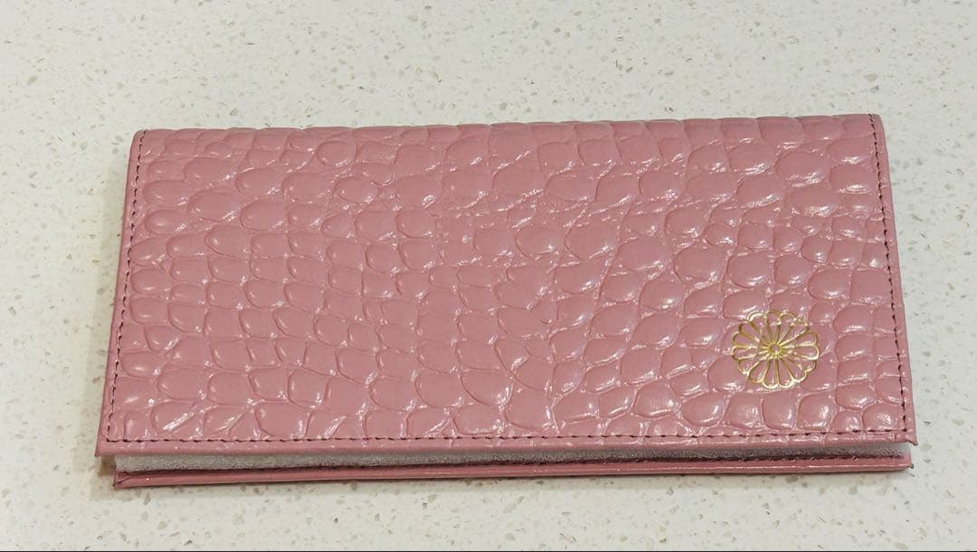 メ*6様 [皇居東御苑限定] クロコダイル　牛革型押し長財布 ピンク　新品未使用