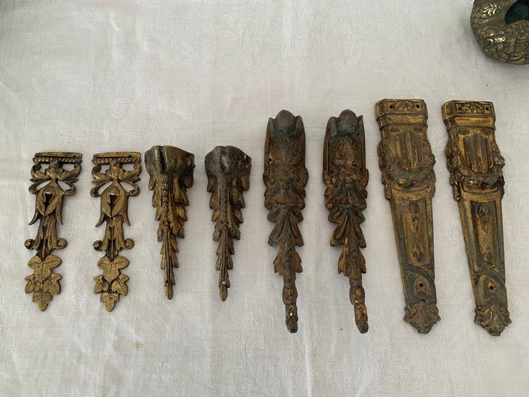 フランスアンティーク　装飾パーツ　金属製　まとめ売り　ブロカント