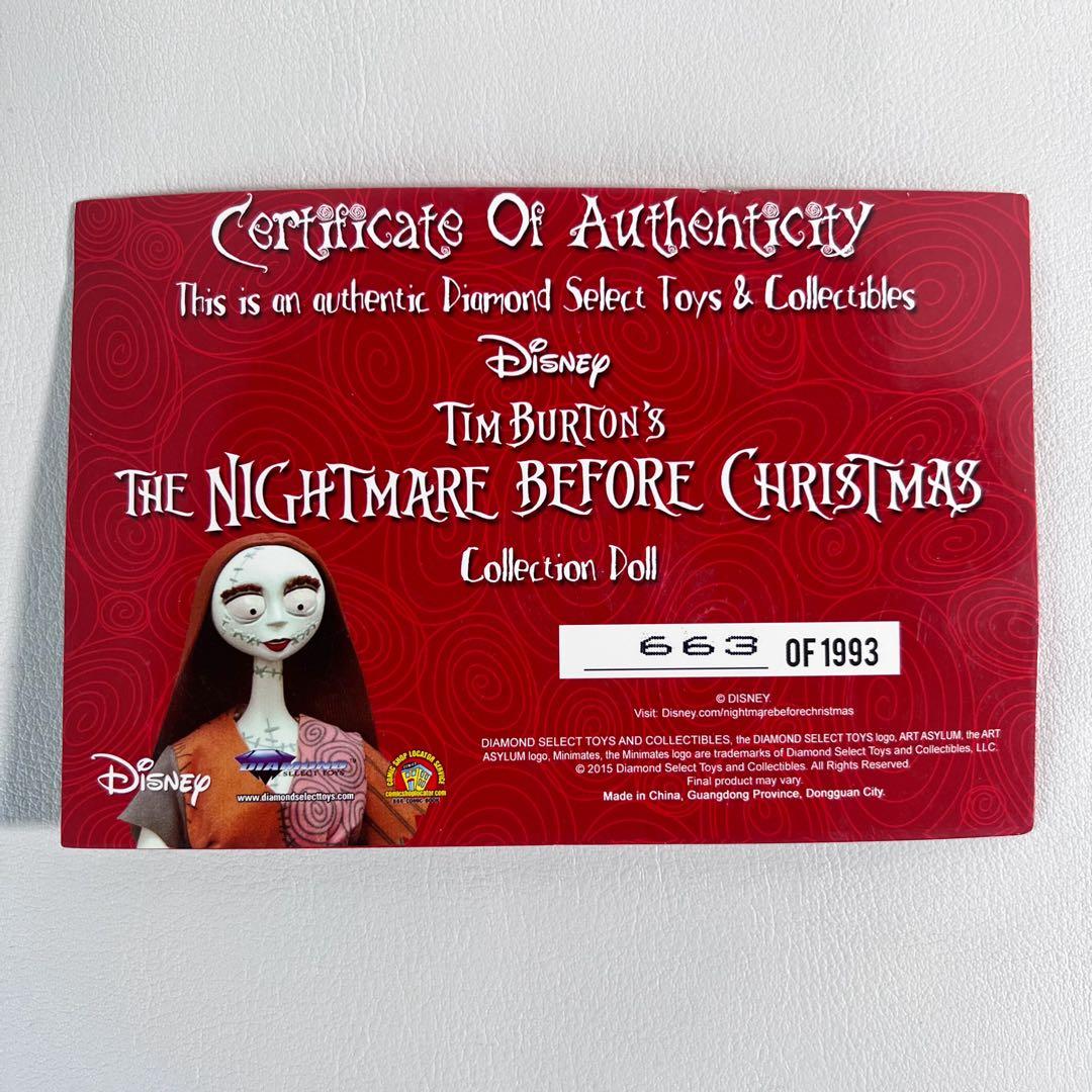 ナイトメアビフォアクリスマス サリー コレクションドール シリアルナンバー付き