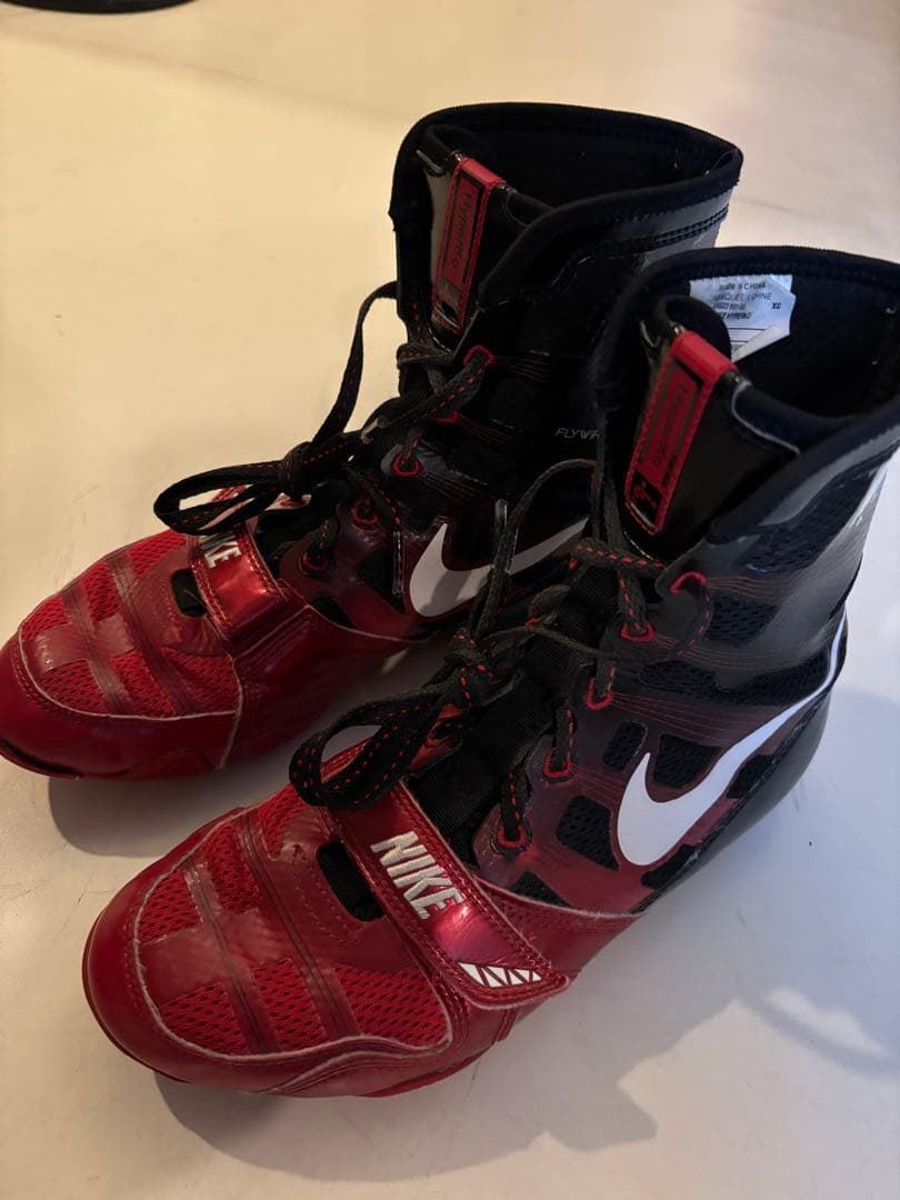 NIKE ボクシングシューズ 赤/黒 ハイパーKO