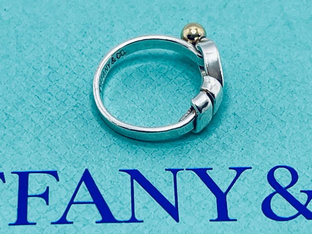 c888 ティファニー　フック&アイ　リング　K18 750/925 約7.5号