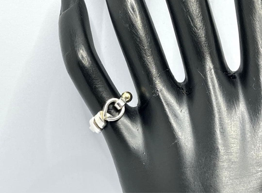 c888 ティファニー　フック&アイ　リング　K18 750/925 約7.5号